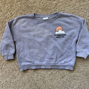 Zara Lavender Graphic Sweatshirt